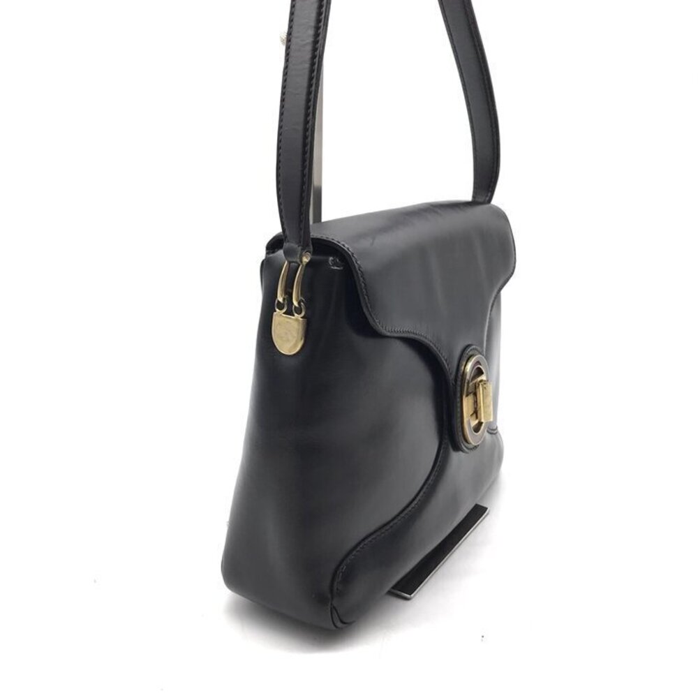GUCCI Leather Shoulder Bag Black Handbag - Picture 3 of 10
